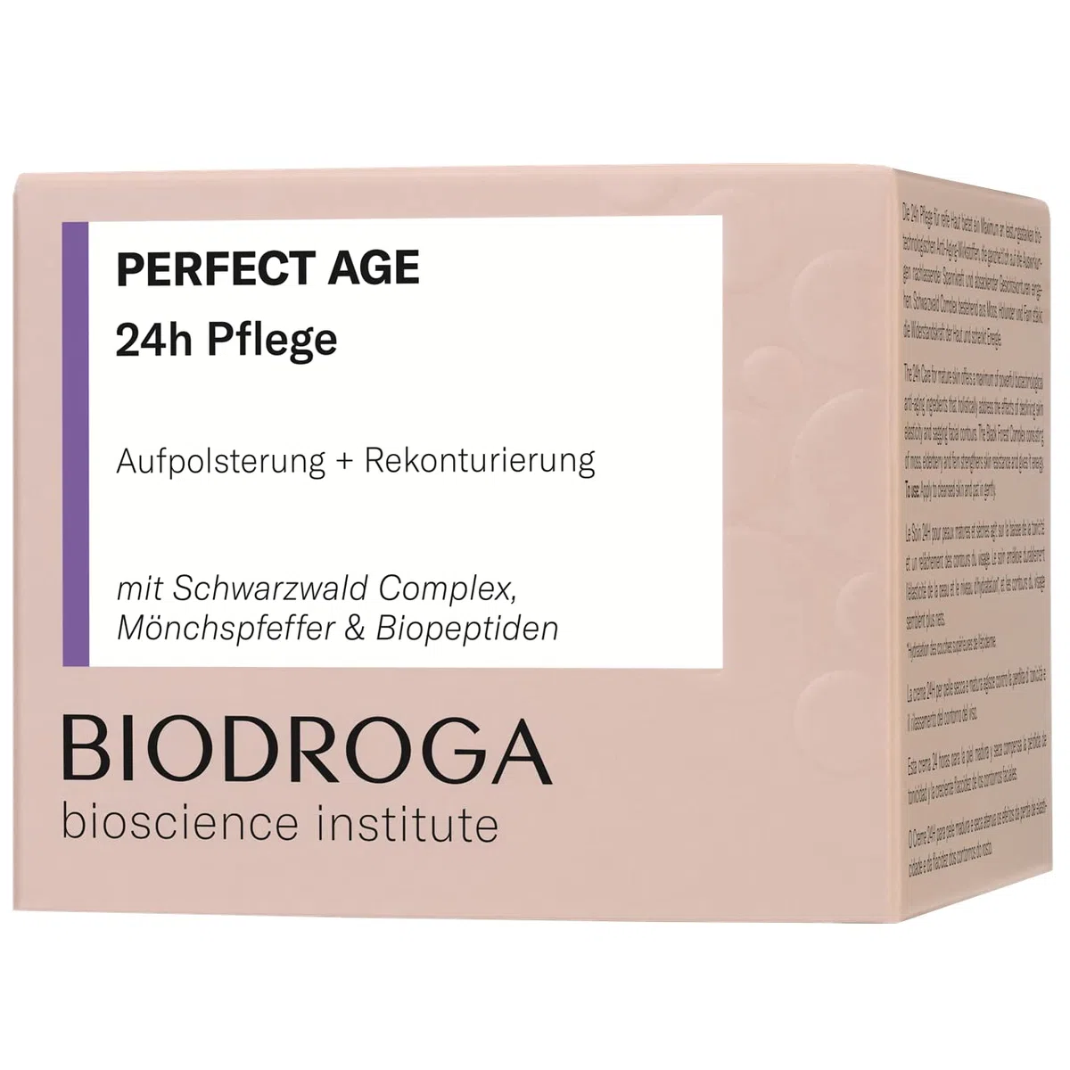 Biodroga straffende Anti Aging Hautpflege 24h Pflege 50 ml – Skincare Feuchtigkeitscreme Antifalten Gesichtspflege Vegan Perfect Age Bioscience Institut