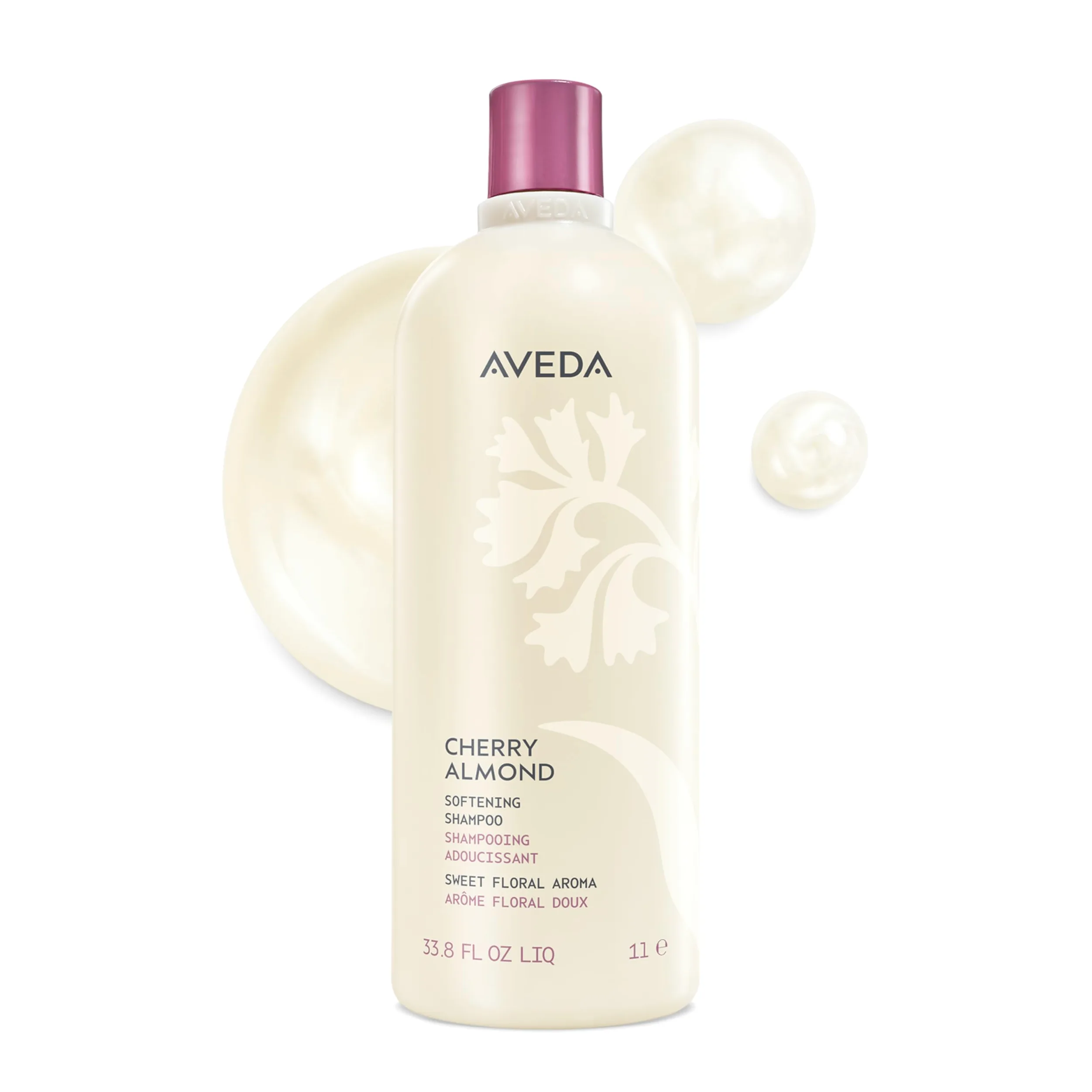 Aveda Cherry Almond Softening Shampoo, sanftes Haarshampoo zur täglichen Anwendung, für normales bis trockenes Haar, ohne Silikone, beliebtes Kirschmandel-Aroma, zu 97% natürlichen Ursprungs*