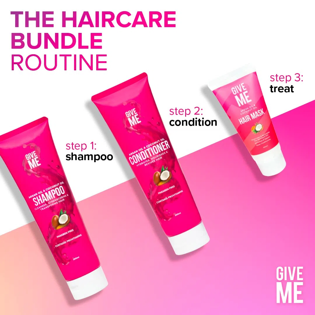 The Give Me Haarpflege-Set – Arganöl & Kokosöl – für trockenes, geschädigtes Haar