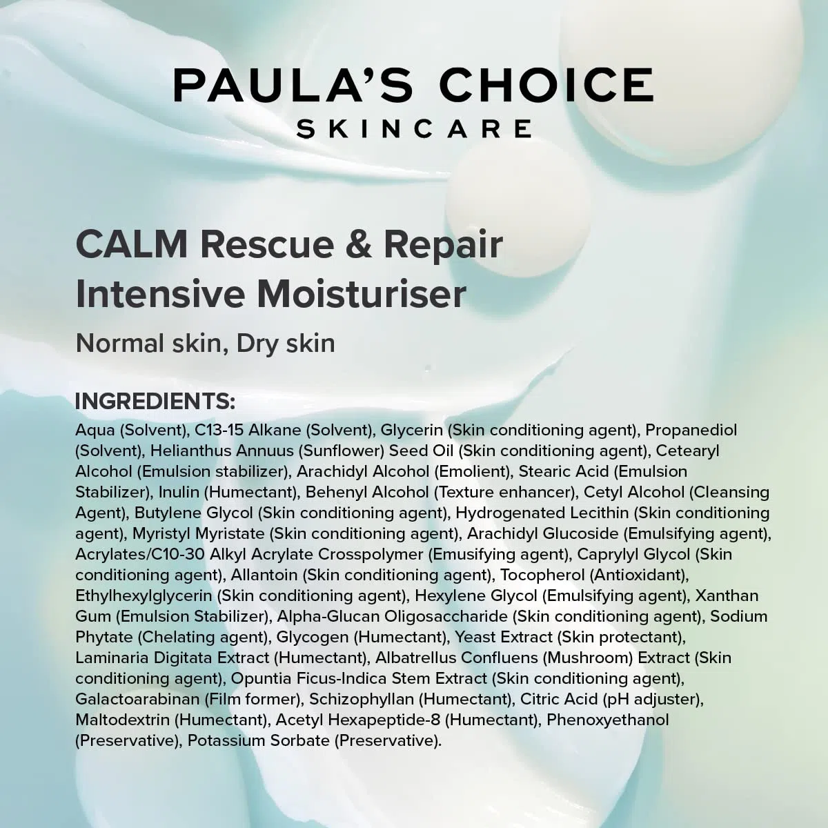 Paula's Choice Calm Intensive Nachtcreme, für Empfindliche Haut, 60 ml | Feuchtigkeitscreme Lindert Rötungen & Hilft die Hautbarriere zu Schützen - So Sanft, dass sie sich Sogar bei Rosazea Eignet