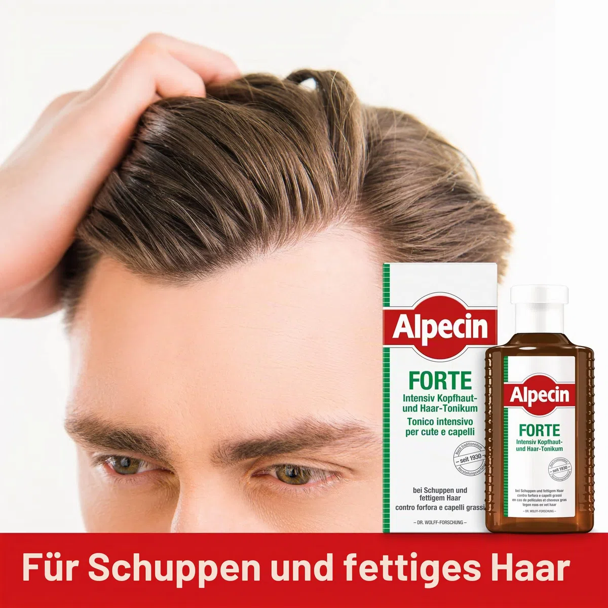 Alpecin FORTE 2 x 200 ml - Das Tonikum gegen Schuppen und gewöhnlichen Haarausfall