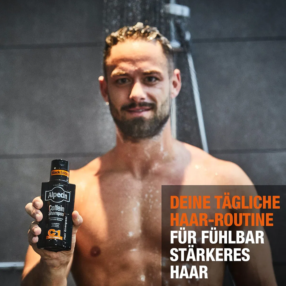 Alpecin Coffein-Shampoo C1 Black Edition - 6 x 250 ml - mit neuem Duft | Natürliches Haarwachstum für Männer | Energie für kräftiges Haar | Haarpflege für Männer - Made in Germany