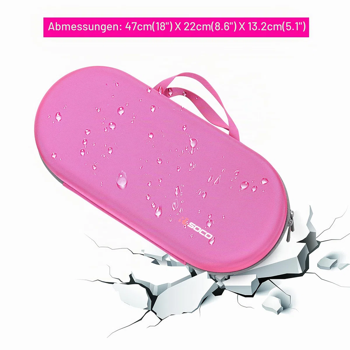 RLSOCO Tasche Für Dyson Airwrap/Neu Dyson Airwrap Complete/Complete Long Verschiedene Haartypen und Styles HS05 HS01HS08-Hält 4pcs lang oder kurz Barrel- Rosa (Nur Fall,Haarstyler ist nicht enthalten)