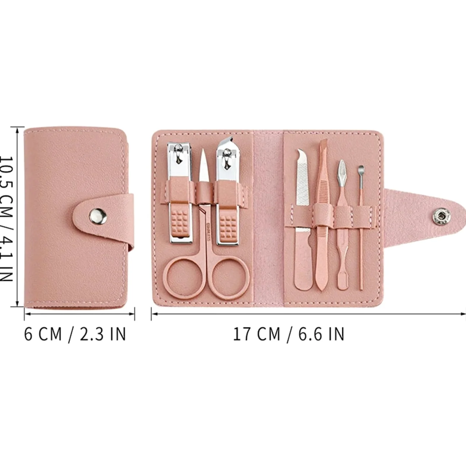 Nagelpflege-Set, 7-teiliges Nagelknipser-Set for den Haushalt, Maniküre- und Schönheitswerkzeuge, tragbares, Körperpflege-Set | Bruin