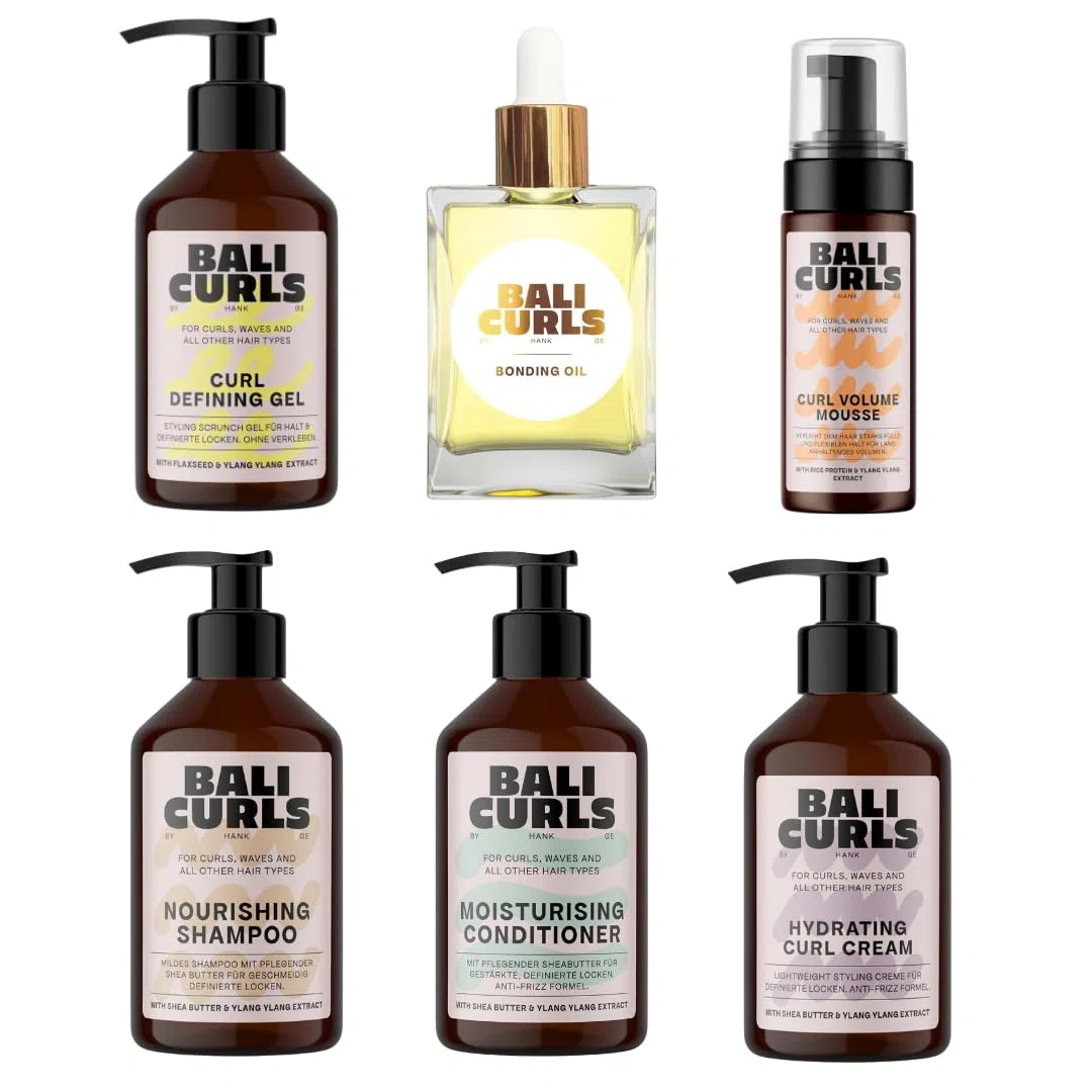 BALI CURLS Complete Curl Care Kit – Vollständige Pflege- & Stylingroutine für definierte Locken – Shampoo, Conditioner, Volumen, Pflege & Definition
