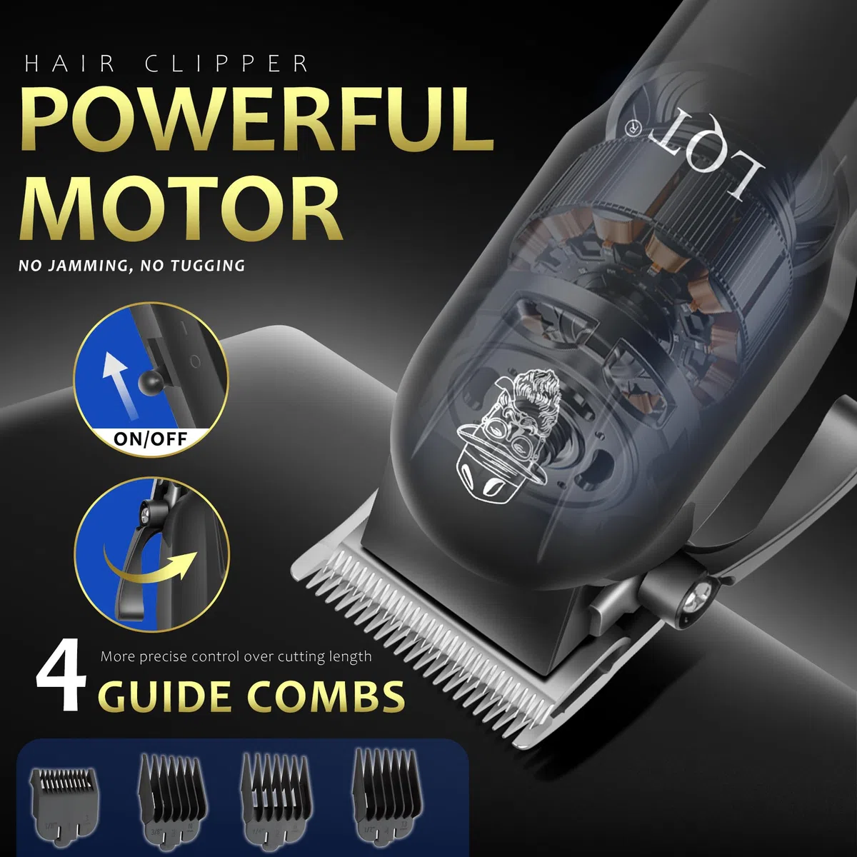 5-in-1 Professionelle Haarschneidemaschine für Männer, schnurloses T-Blade Barber Kit & Trimmer Set mit Folienrasierer, Nasentrimmer, LED-Display - Geschenke für Ehemann, Freund zu Weihnachten