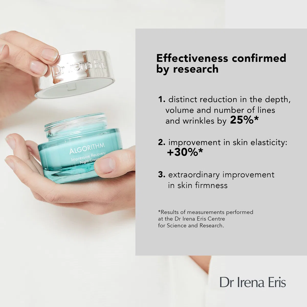Dr Irena Eris - Algorithm Radical Renewal Tagescreme mit LSF 20, Gesicht Creme für Verbesserte Elastizität und Festigkeit, Anti Falten Creme Basis von Rotalgen und Meeresmineralien - 50 ml