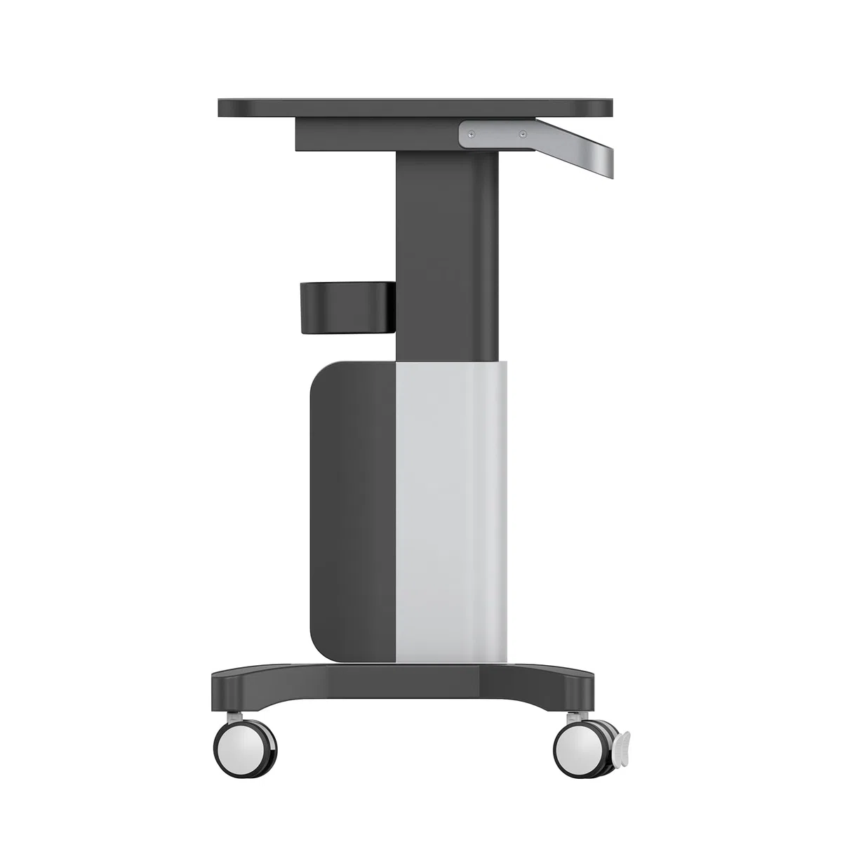 BEWISER Medizinischer Rollwagen mit Aufbewahrungsbox, Schönheitssalon Mobile Trolley, Schwarz