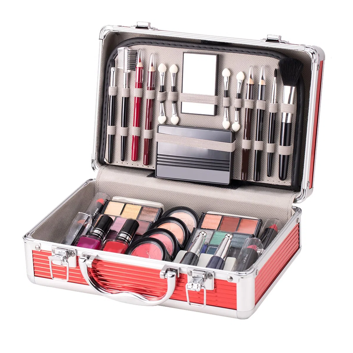 Make-up-Set für Teenager, komplettes Gesichts-Make-up-Set – Kombi | Set für das Gesicht, Kosmetiktasche inklusive Lidschatten, Rouge, Bleistift