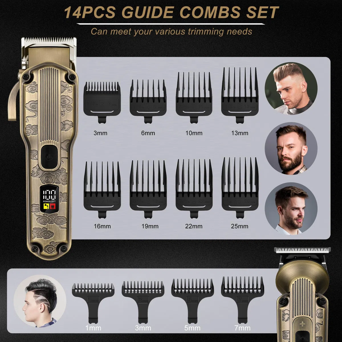 Scttomon Haarschneidemaschine Set Bart und Haarschneider Herren Elektrorasierer Barber Folienrasierer Männer Bartschneider Rasierapparat Bart Trimmer Grooming Kit Nase Körper Trimmer