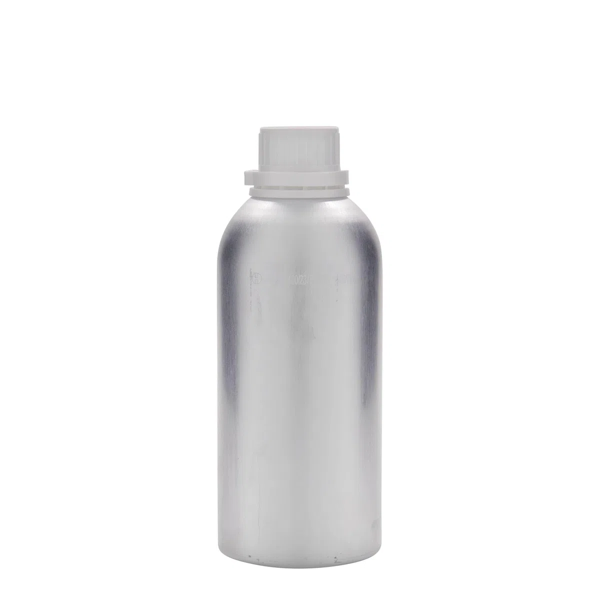 6er Set Aluminiumflaschen 625 ml silber rund mit Schraubverschluss