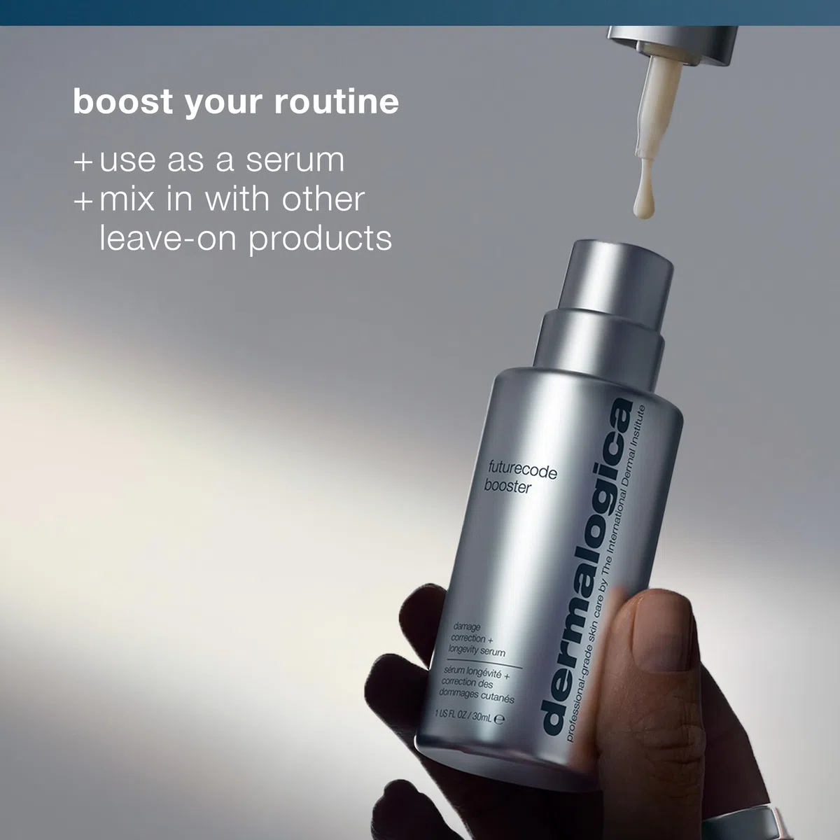 Dermalogica futurecode booster Damage-Correcting Longevity Serum 15ml | Beruhigender Reiniger, der Rötungen und Spannungsgefühle lindert und die Hautbarriere unterstützt.
