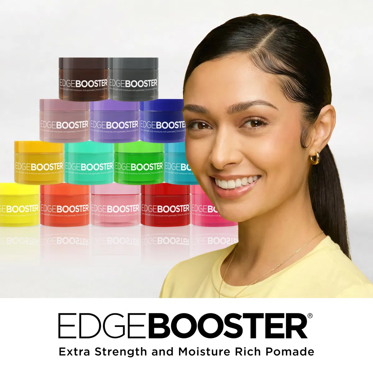 Style Factor Edge Booster Extra Strength Moisture Rich Pomade | Thick Coarse Hair (Pink Sapphire)
