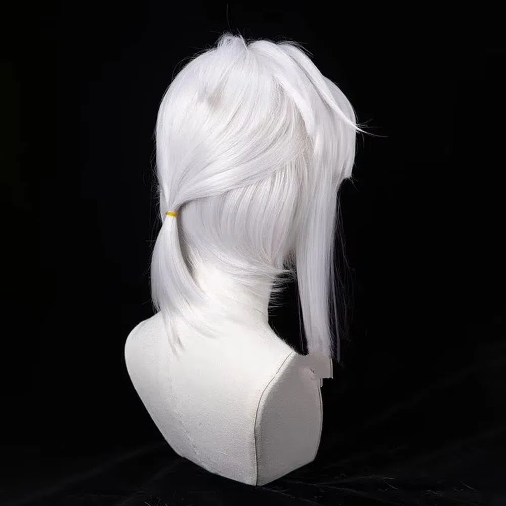 Haarpflege Weiße Kurze Glatte Haarperücke Für Party Cosplay Perücken