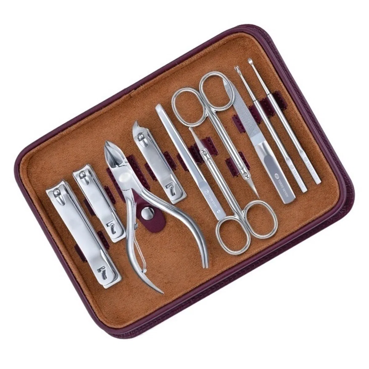 Nagelknipser Set Nagelknipser-Set, professionelles Maniküre-Set und Pediküre-Set, 10-teiliges Nagelpflegeset, tragbares Nagelset mit PU-Leder-Reiseetui, for Damen und Herren Maniküre Pediküre Set
