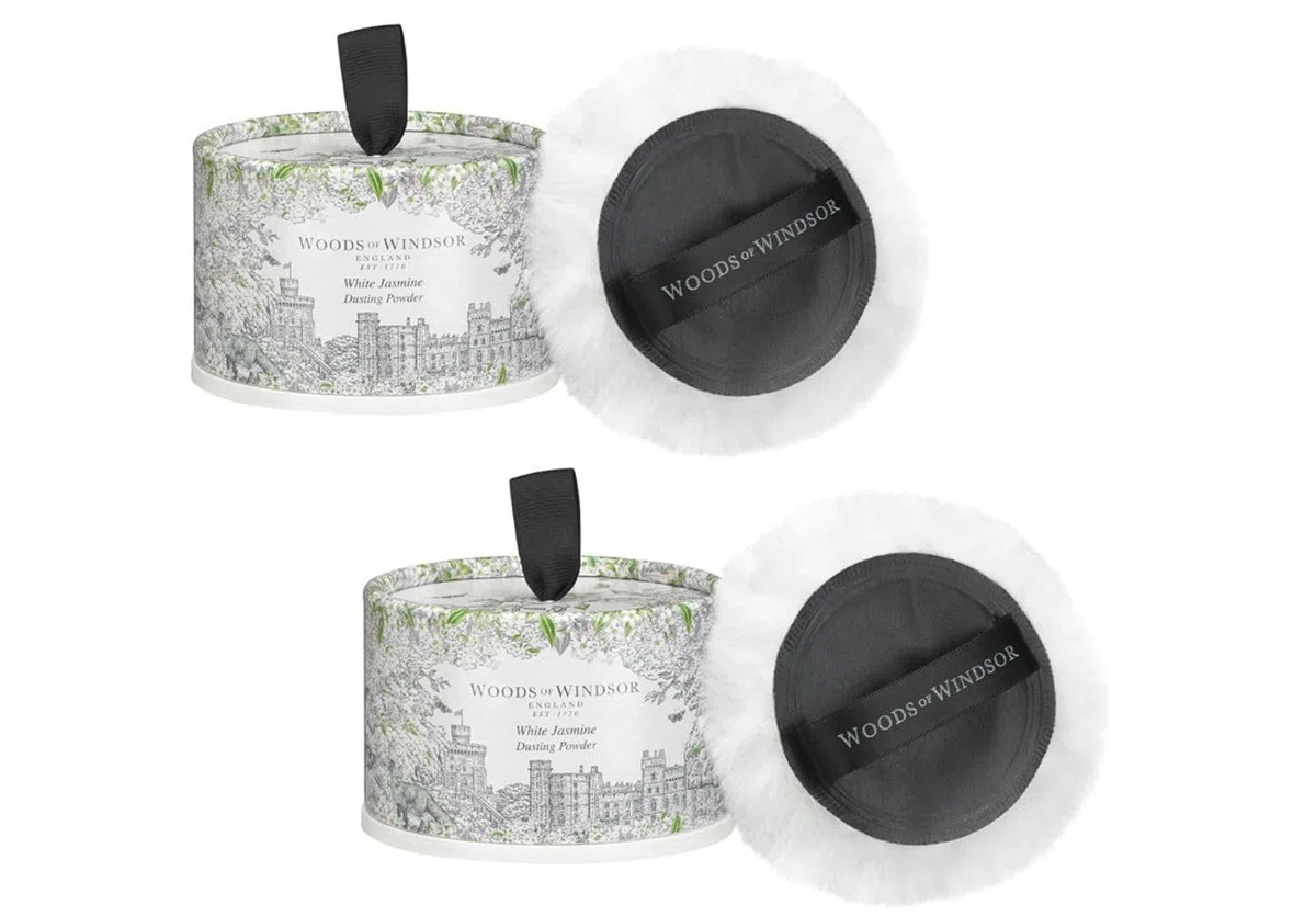 2 x Woods of Windsor Körperpuder White Jasmine je 100g (2 x 1 Stück)