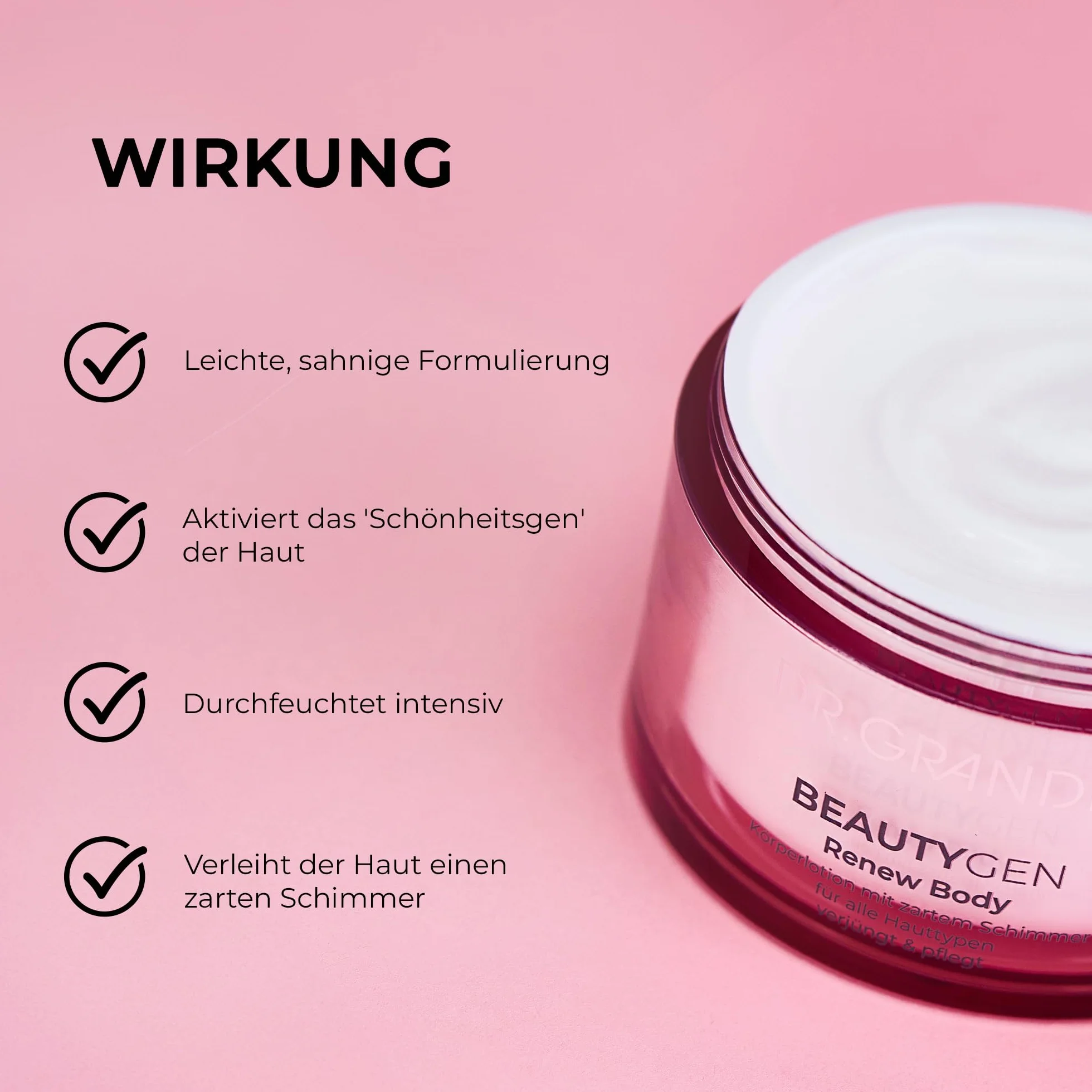 DR. GRANDEL BEAUTYGEN Renew Body Hautverjüngende Körperpflege 200 ml | Mit Schneealgen-Extrakt, spendet Feuchtigkeit, glättet die Haut & verleiht einen zarten Schimmer