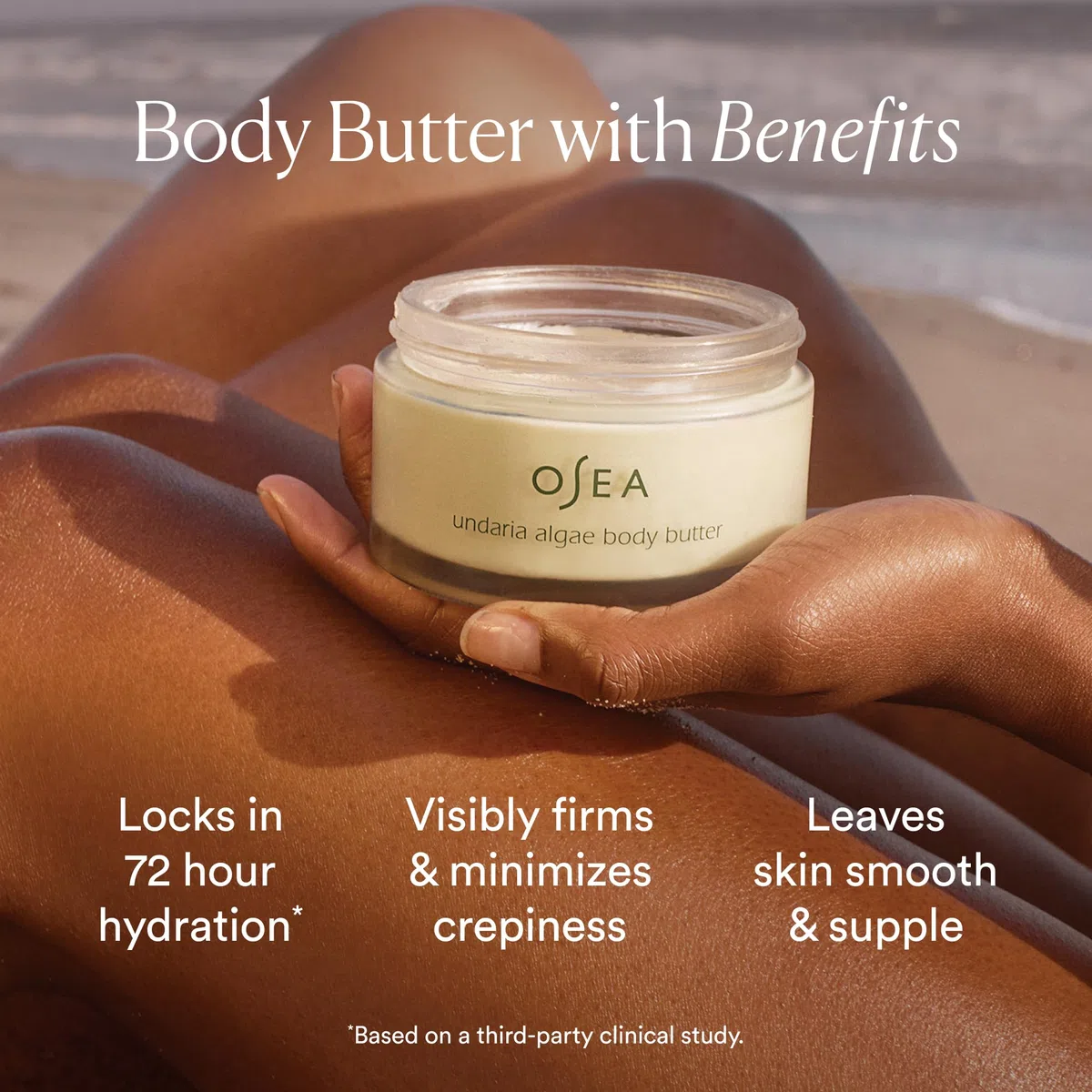OSEA Undaria Algae Body Butter 6.7 oz | Ultra feuchtigkeitsspendend, trockene und kreppige Haut, straffere Haut, dicke Cremetextur, Undaria Seetang, sauber und vegan