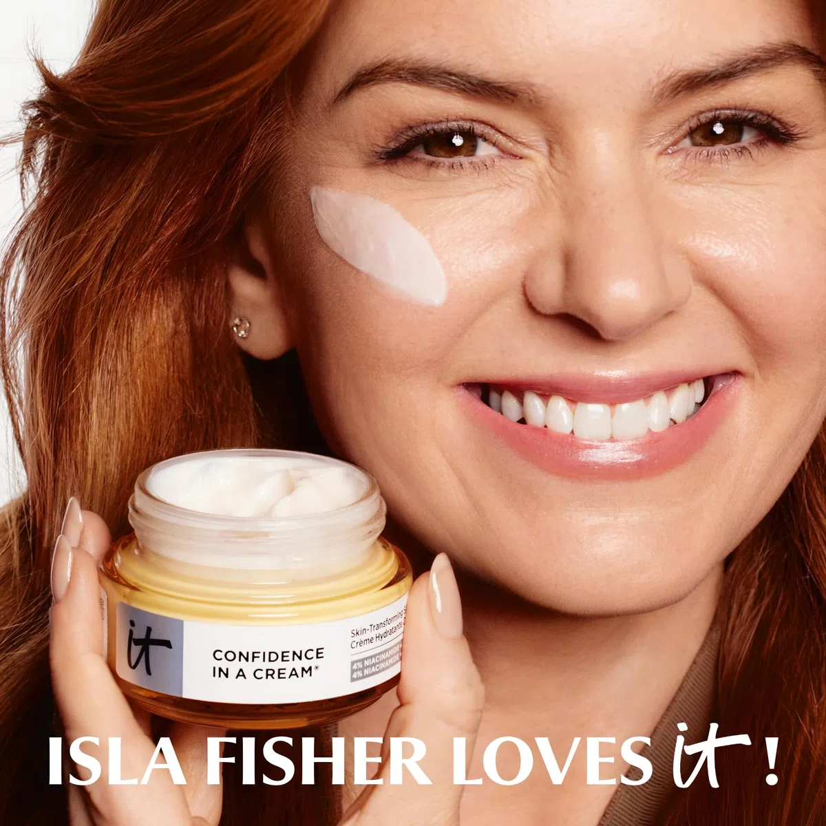IT Cosmetics Confidence in a Cream, Feuchtigkeitsspendende Anti-Aging-Gesichtscreme zur Verbesserung der Hautstruktur, Gegen Falten und feine Linien, Für mehr Elastizität und Spannkraft