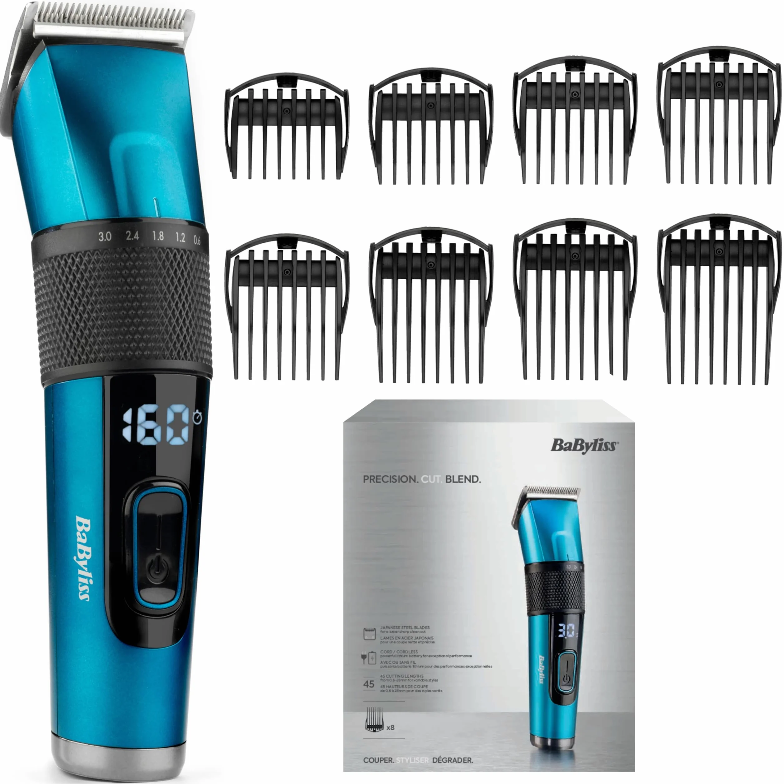 BaByliss Japanese Steel Haarschneider E990E Lithium-Akku 160 Minuten Laufzeit Schwarz