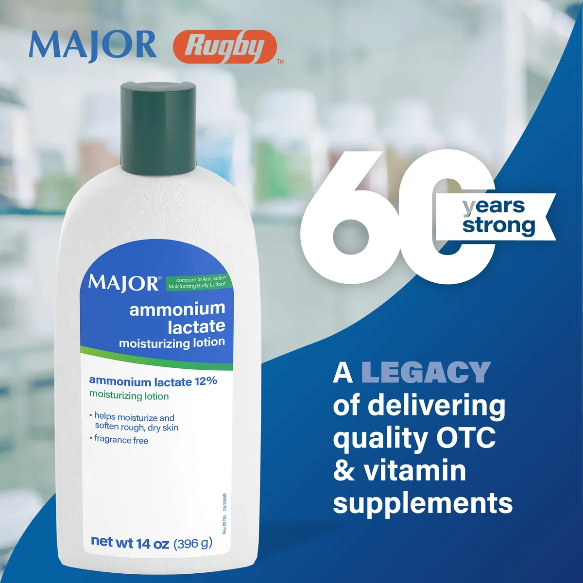 Major Pharmaceuticals Ammonium Lactate Lotion 12% 396 g (14 oz)
