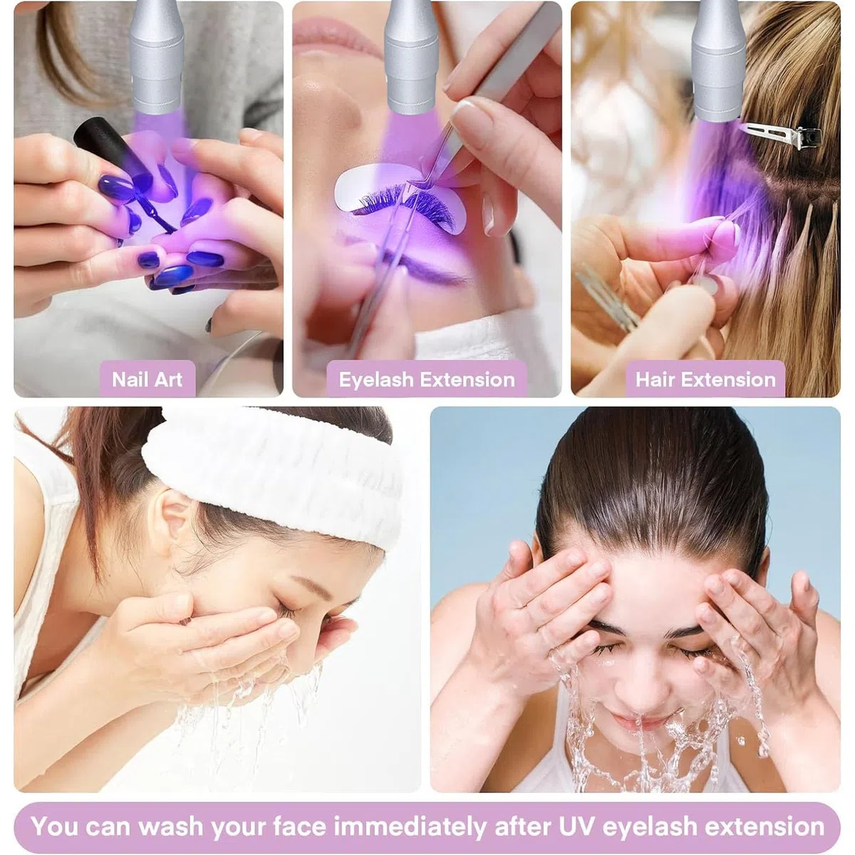 Vorhandene Beauty-UV-Lampe für Wimpernverlängerungen, UV-Wimpernlicht mit Fußpedalsteuerung, Verlängert die Langlebigkeit der (EU-Stecker AC100 bis 240 V 50 60 Hz)