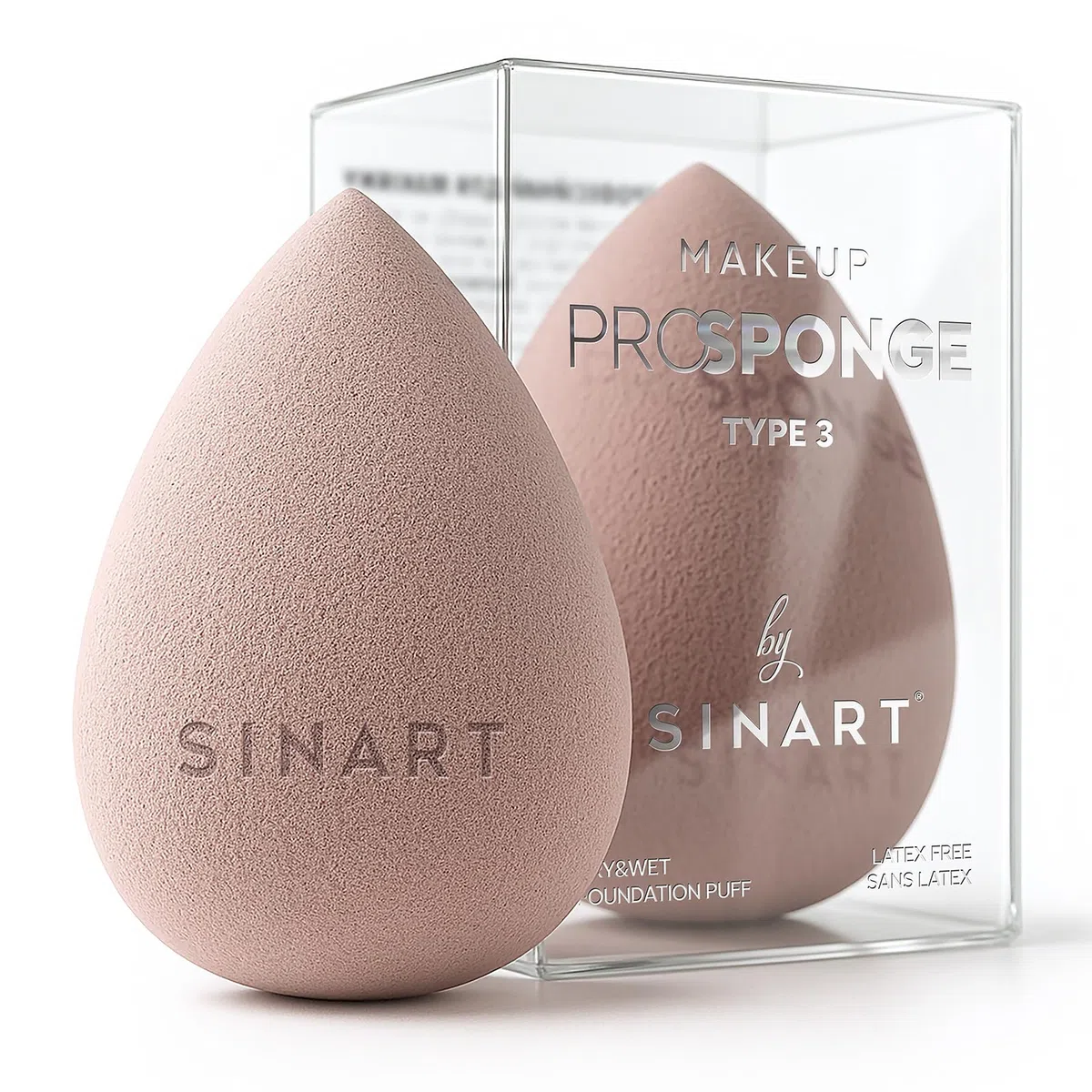 Make-up Schwamm, Beauty Makeup Foundation Blender, Für Flüssigkeit, Creme & Puderprodukte, Original Premium Prosponge, Vegan, Cruelty & Latex Free (Beige)