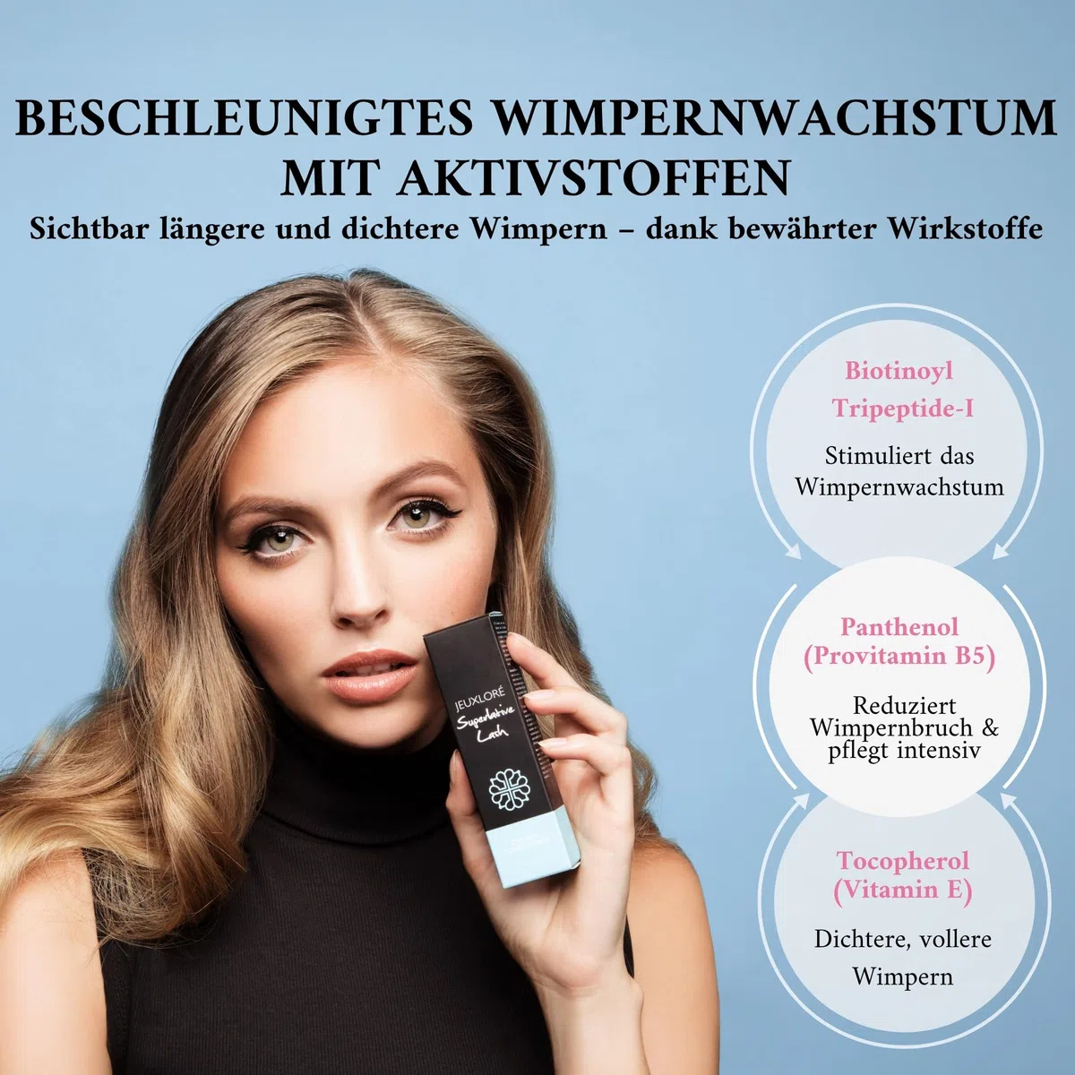 Superlative Lash Wimpernserum & Augenbrauen Serum für besseres Wachstum von Wimpern & Brauen - Testsieger - 3 ml (Wimpernserum)