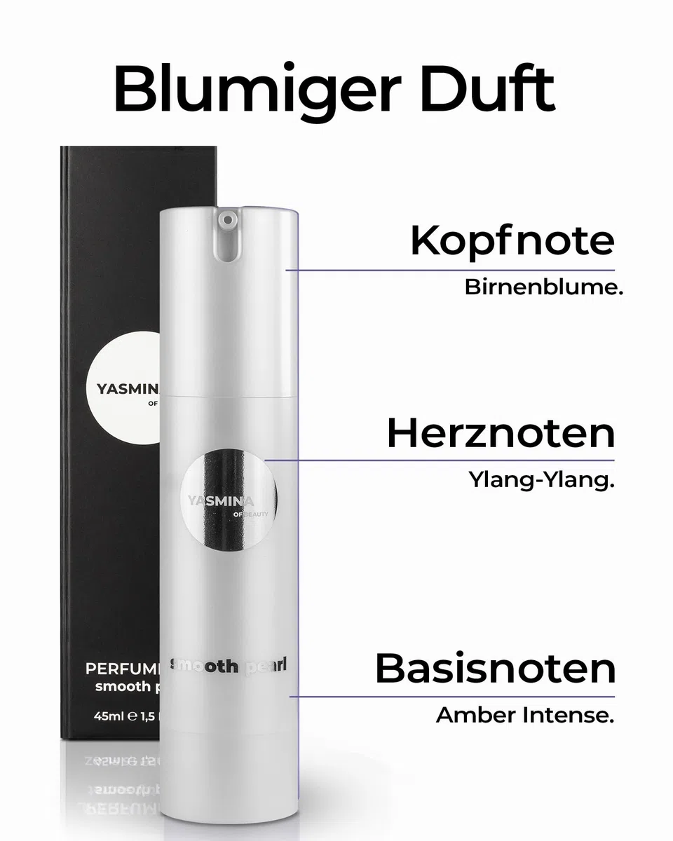 Smooth Pearl Parfum Oil Frauen - Parfum Damen - Intensiver, Ausgewogener Blumiger Duft - 100% Alkoholfrei - Pflegende Ätherische Öle