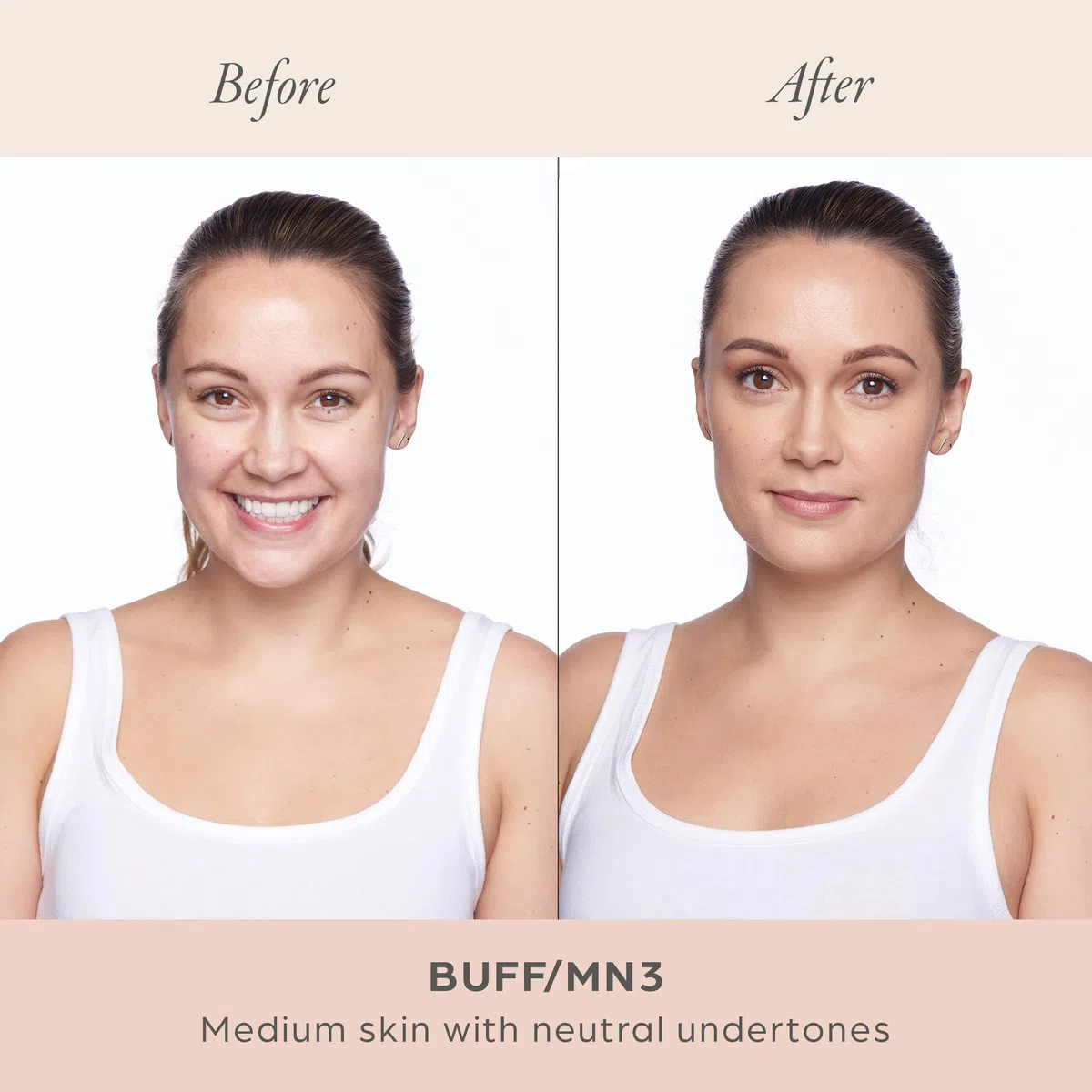PUR Cosmetics 4-in-1 Love Your Selfie Longwear Foundation and Concealer - Unique, Dual-Applicator Component - Covers Blemishes and Imperfection - Reduce Fine Lines and Wrinkles - MN3-1 oz Makeup