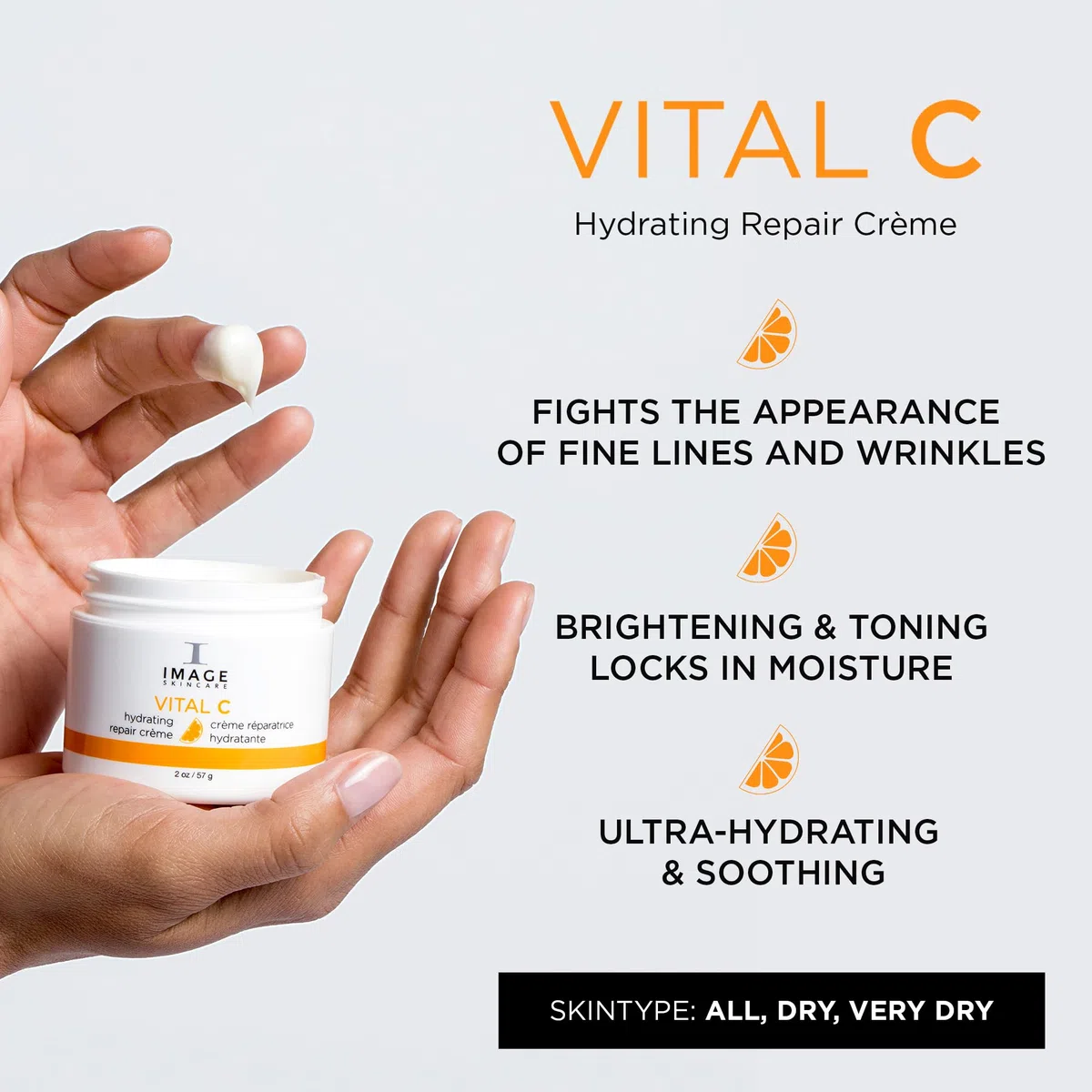 Image Skincare Vital C Hydrating Repair Creme 57 g – Regenerierende Feuchtigkeitscreme mit Vitamin C, antioxidativ, beruhigt die Haut, unterstützt die Hauterneuerung und reduziert Rötungen