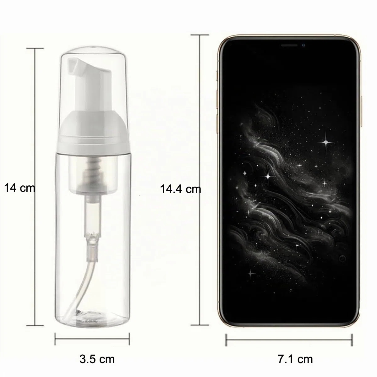 Schaum-Pumpflasche, TSA-genehmigt, nachfüllbar, schäumender Seifenspender, für Shampoo, Duschgel, Handseife, Gesichtsreiniger
