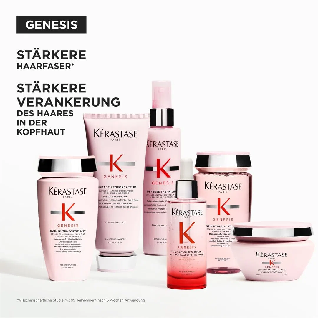 Kérastase Stärkende Haarmaske für brüchiges und strapaziertes Haar, Aufbauend und effektiv gegen Haarausfall, Masque Reconstituant, Genesis, 200 ml