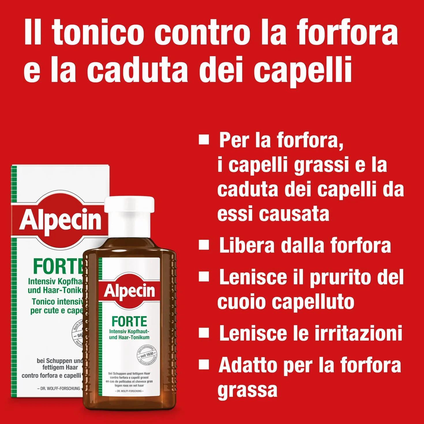 Alpecin FORTE 2 x 200 ml - Das Tonikum gegen Schuppen und gewöhnlichen Haarausfall