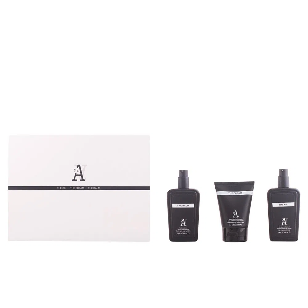 I.c.o.n. Mr. A Shaving - Set Feuchtigkeit Gesichtsbalsam + Rasierschaum und BartWaschgel + Bartöl + Pre shave, 1er Pack (1 x 300 g)