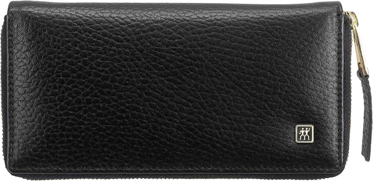 ZWILLING Maniküre-Set (5 teilig, schwarzes Echtleder Etui, Pflege für Hände und Füße, Reiseset, mit Nagelschere und Nagelknipser), Premium, Gold Edition