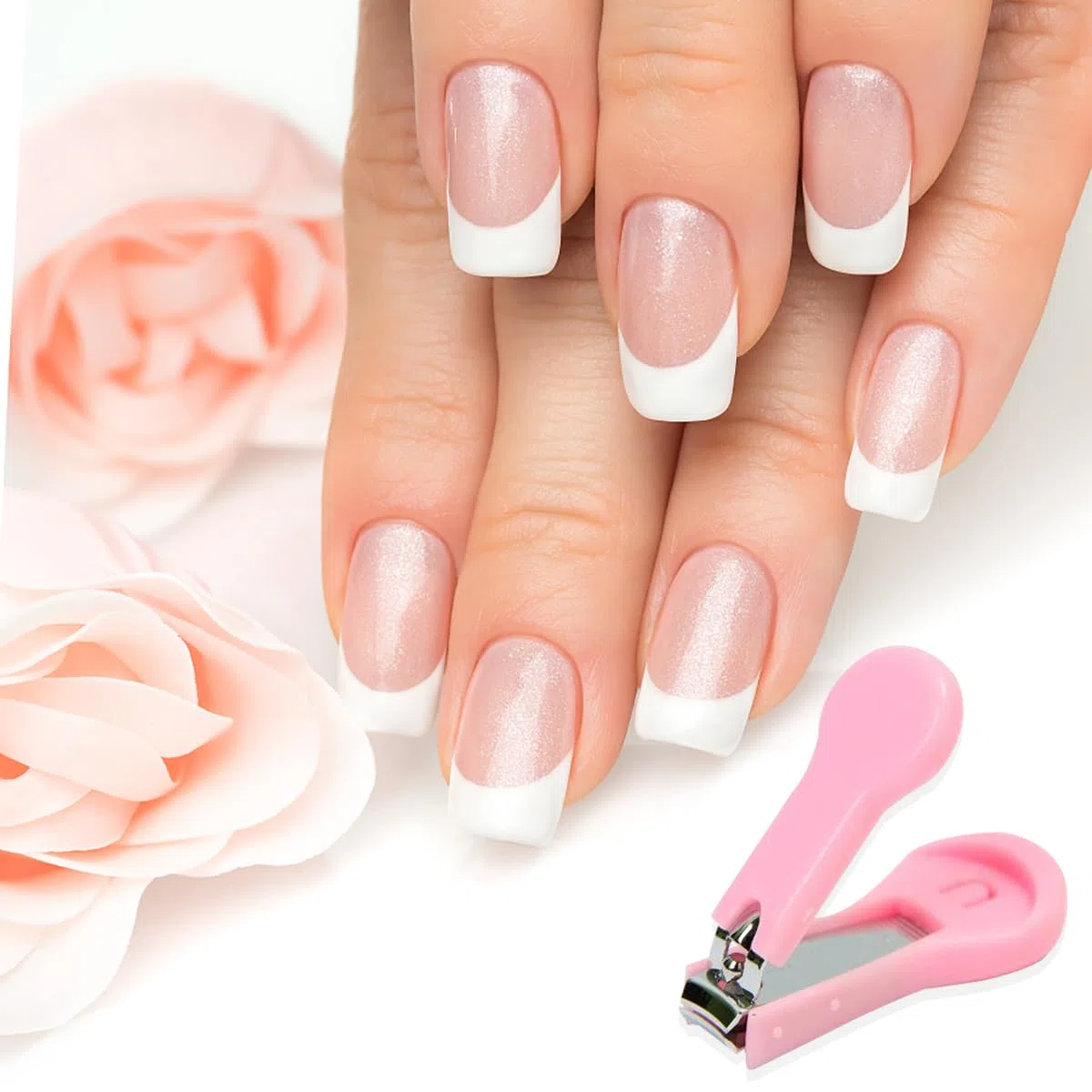 Nagelknipser, Edelstahl, Nagelknipser, Zehennagelknipser für Mädchen und Frauen, 4 Stück
