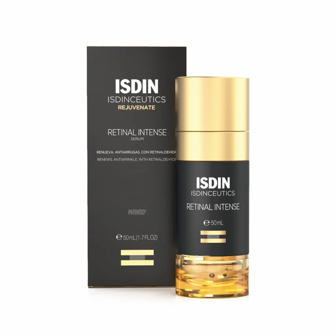 ISDIN Isdinceutics Retinal Intense Zweiphasiges Nachtserum mit Retinaldehyd für alle Hauttypen mit sichtbaren Zeichen des Alters, 50 ml