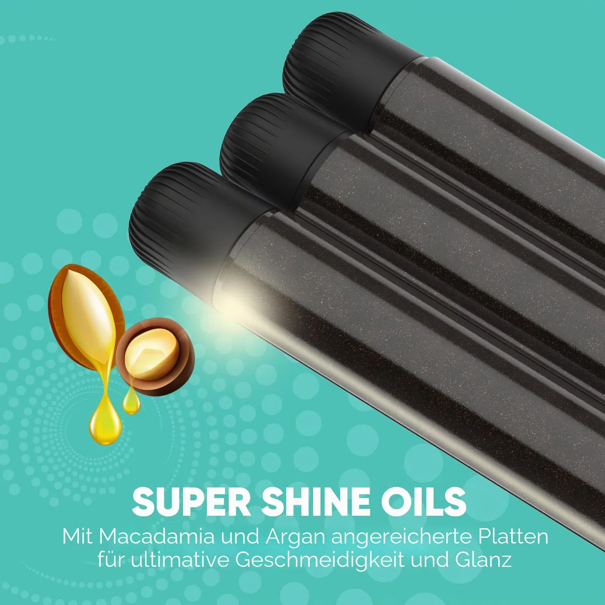 SBB Wavemaker Triple Barrel Haarwaver – Keramik Beach-Waver, Lockenstab, Styler für tiefe Mermaid Beach-Waves für kurze, mittellange und lange Haartypen, Leichtgewichtig mit hitzebeständigem Handschuh