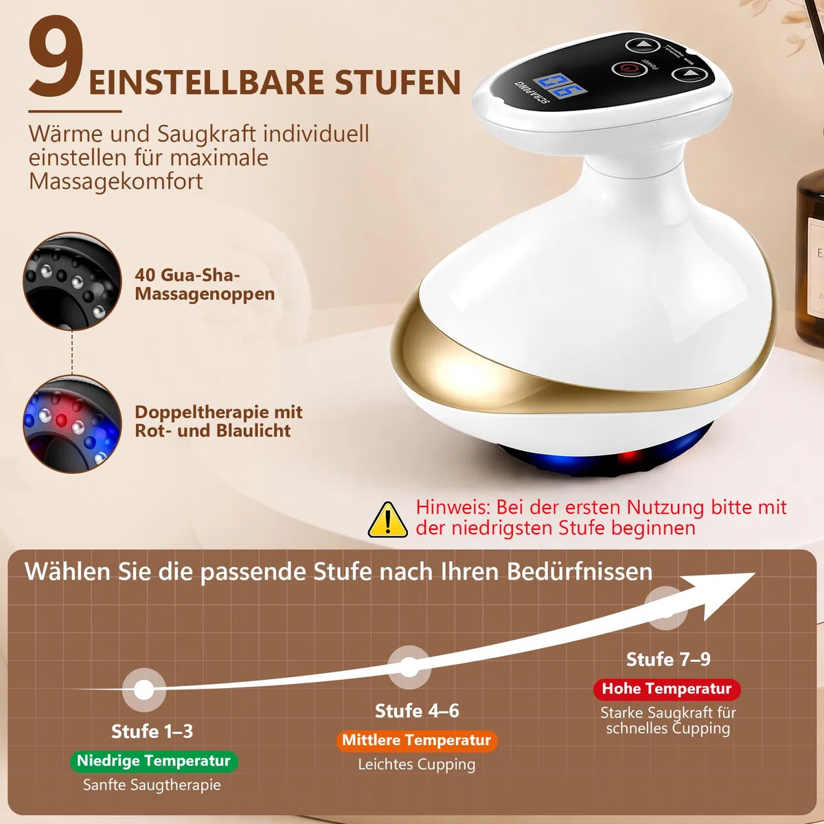 Celluviaa Gerät – Cellulite Massager & Massagegerät,4-in-1Massagegerät mit Gua Sha elektrisch,Cellulite Massagegerät zur Hautstraffung und Durchblutung, Anti-Cellulite Massage für den gesamten Körper