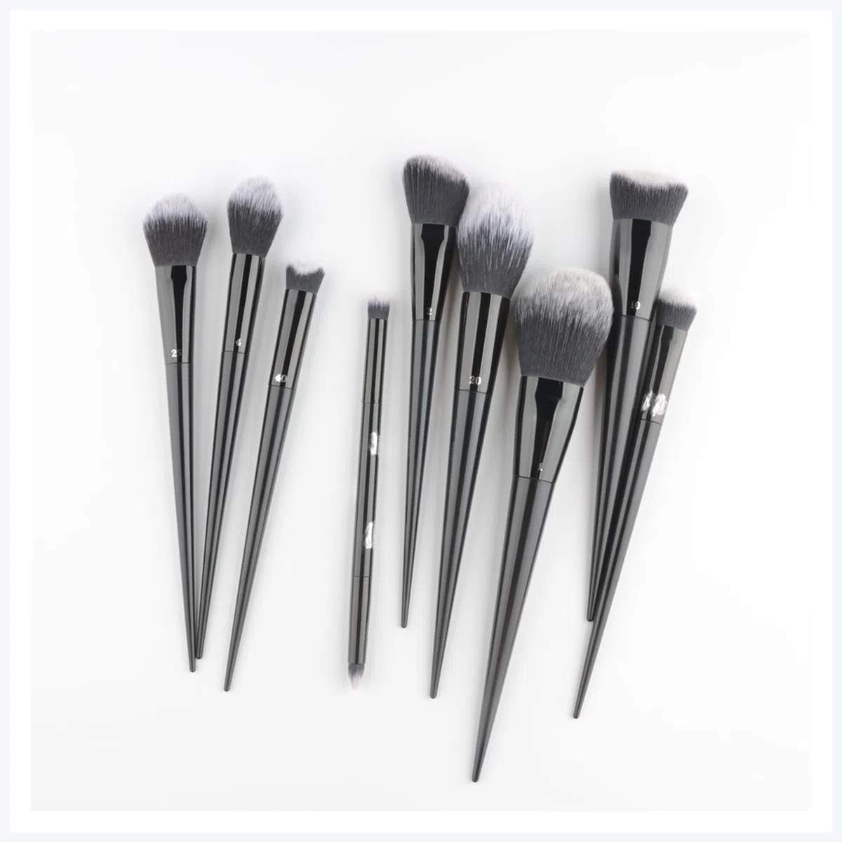 DUnLap Make up Pinsel 9 Teile/Satz Fundamentpulver abgewinkelte Blusher Schattenpufftung Make-up-Pinsel Lidschatten Concealer Makeup Pinsel Contour Highlighter Make up Pinsel Set