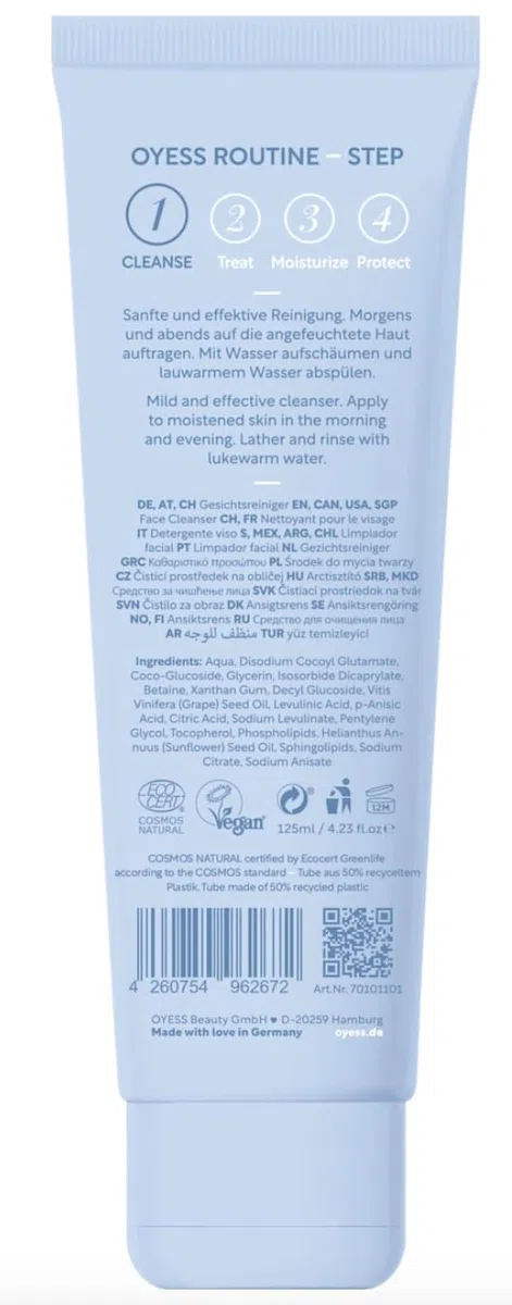 OYESS Face Care Gesichtspflege Set 5-teilig – Hautpflege Set mit Reinigung, Serum & Creme – Feuchtigkeitspflege für strahlende Haut