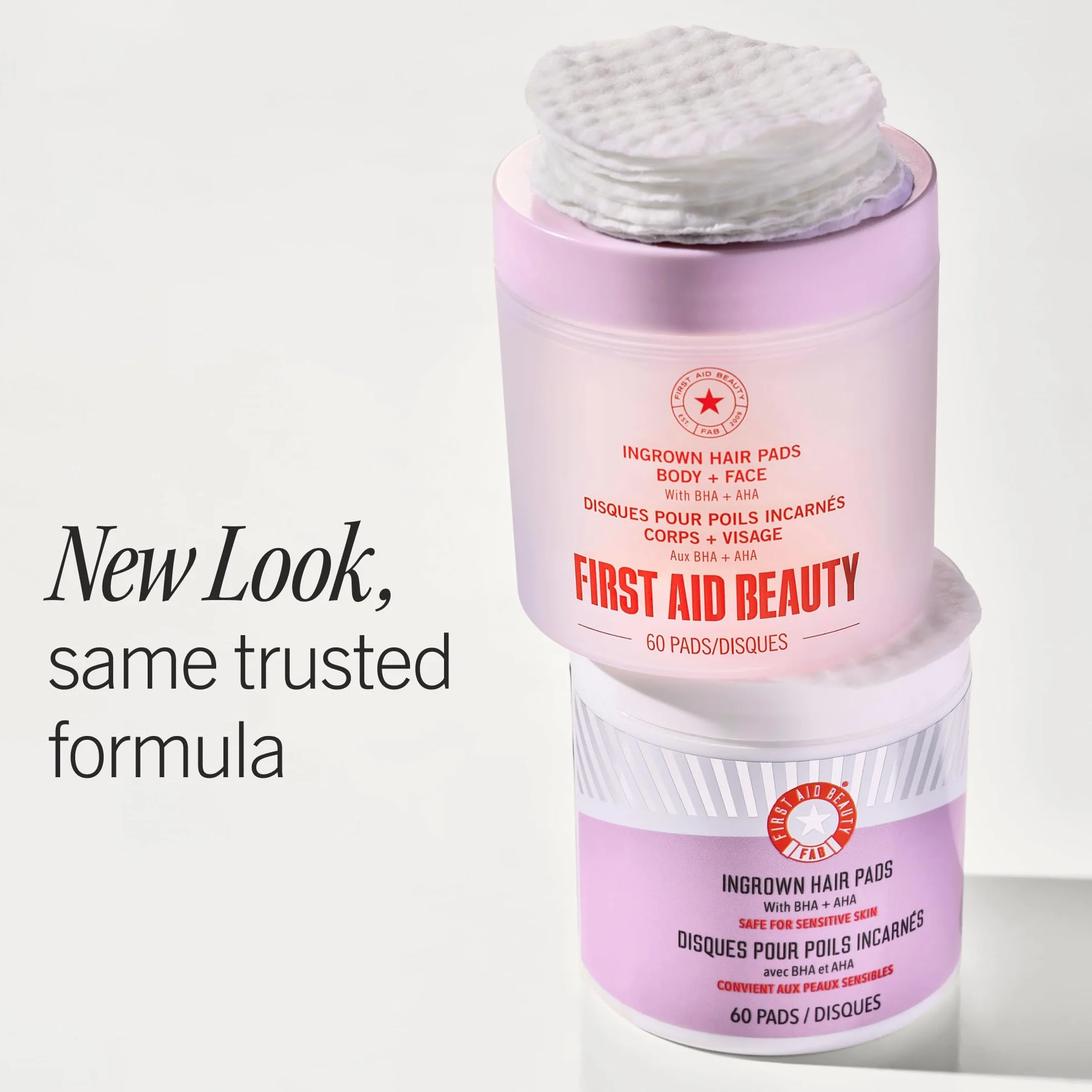 First Aid Beauty Eingewachsene Pads mit BHA und AHA – Tägliche Behandlung – 60 Pads