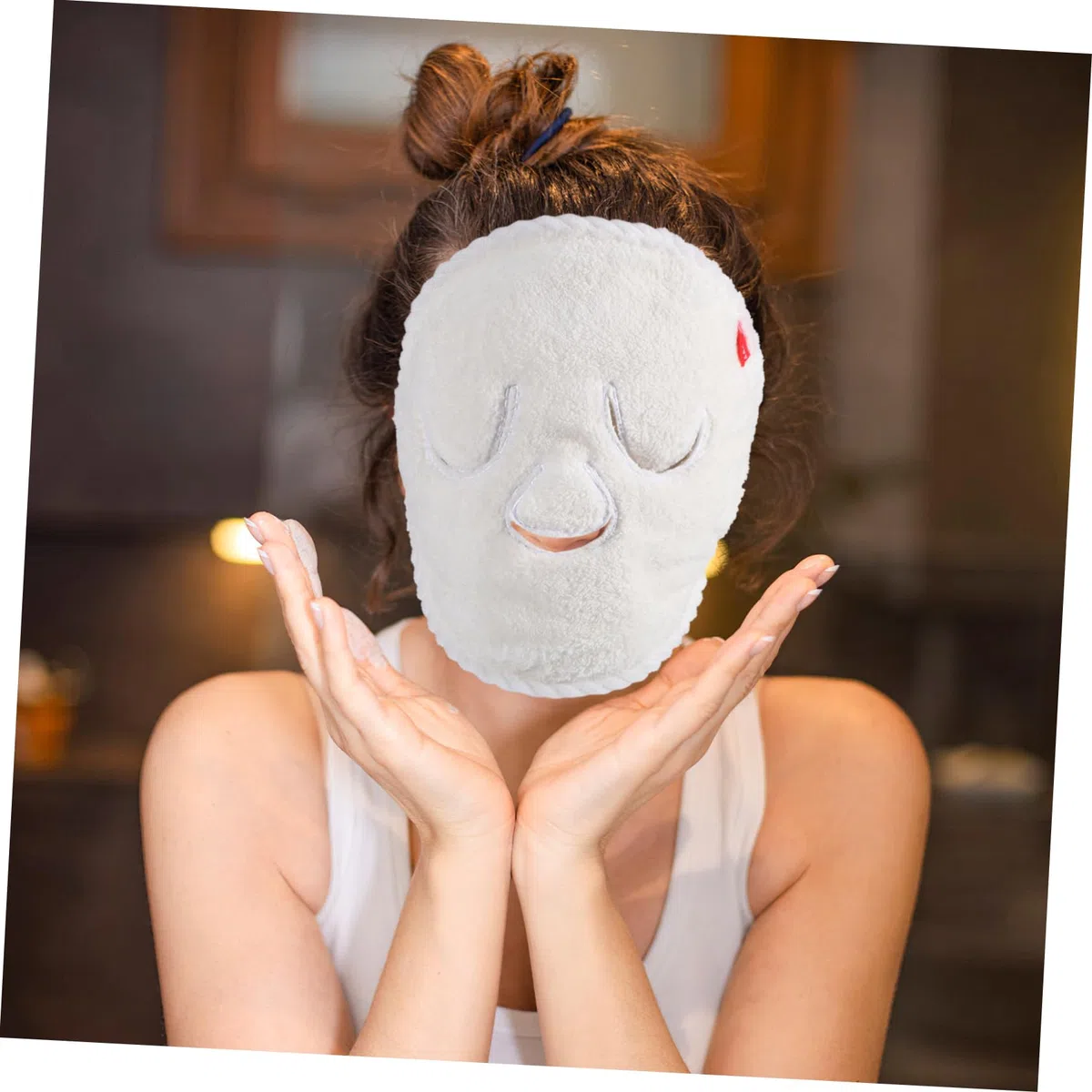 Healeved 8stücke Fleece Gesichtsmaske Handtuch Für Kühlende Und Wärmende Anwendungen Für Gesichtspflege Beautysalons Für Empfindliche Haut