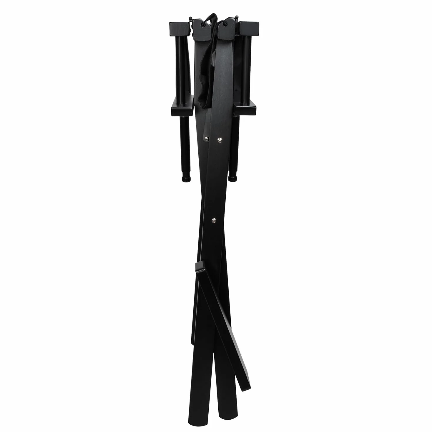 Beautylushh Schminkstuhl Klappbar – Make-Up Stuhl aus Holz – Wasserdichtes 600 Kosmetikstuhl für Visagisten – Schwarz, 140 kg Belastbar