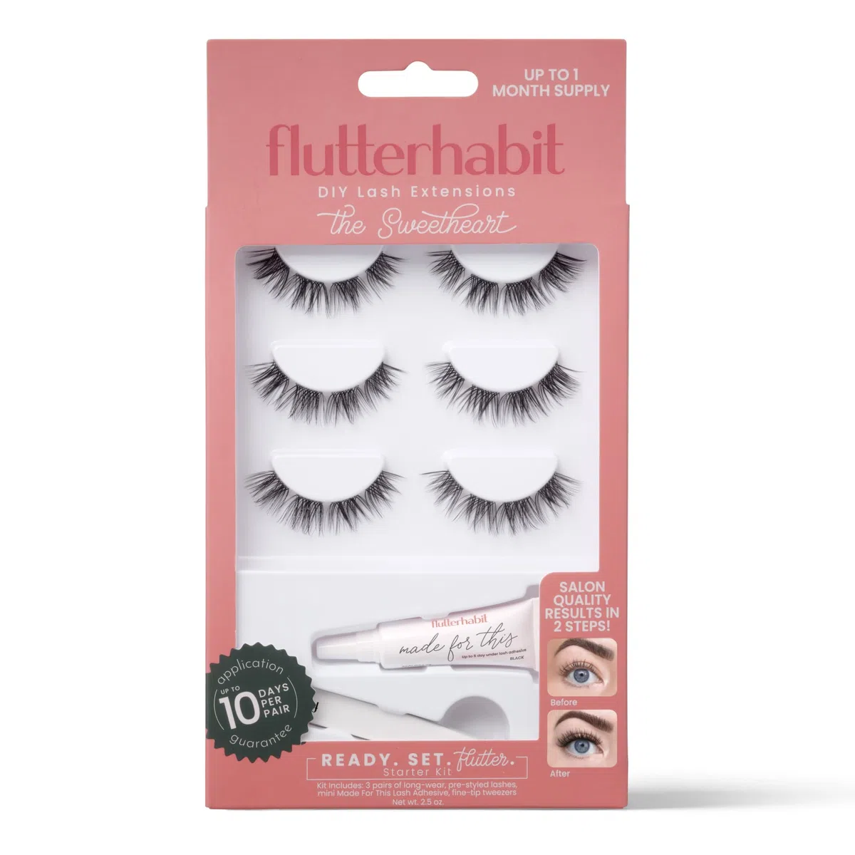Wimpernverlängerungen Set mit 3 Wimpern-Sets für Frauen, professionelle Qualität, falsche Wimpern zu Hause