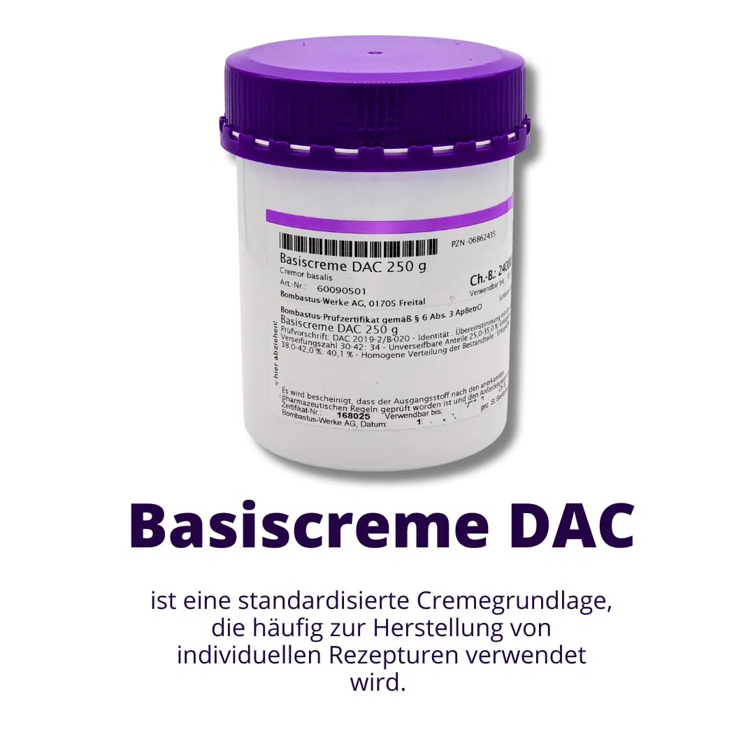 Basiscreme DAC 3x 250 g I Hautpflege I Neurodermitis, Psoriasis, Schuppenflechte, Akne I Trockene Haut I Juckreiz I Subakut-chronisch entzündliche Hauterkrankungen I Spar-Set plus Pharma-Perle