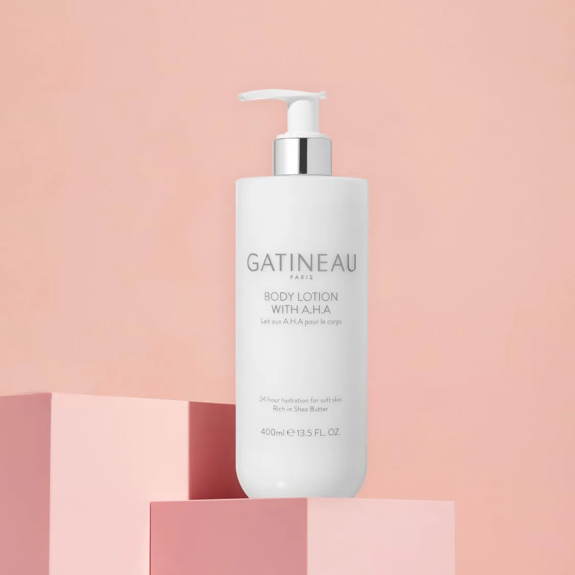 Gatineau - AHA Body Lotion, Duo Pack, feuchtigkeitsspendend für trockene Haut (400 ml x 2 Flaschen) | Hydrating Body Lotion Duo with Shea Butter Hilft trockene Haut mit AHA-Technologie zu peelen, weich zu machen und zu glätten