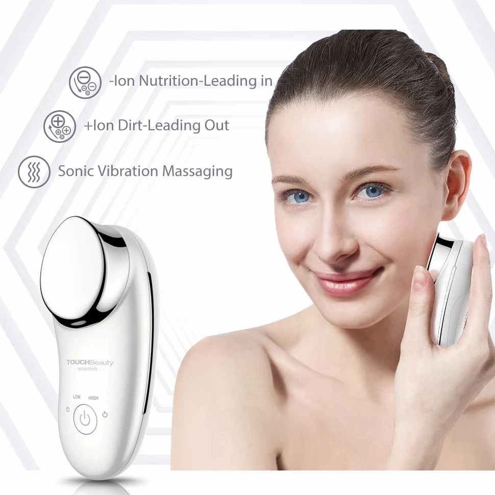 TOUCHBeauty Ultraschall-Gesichtsmassage, Gesichtsliftinggerät, ionische Gesichtsmassage Vibrationstiefenreinigung Anti-Falten, Gesichtsmassagegerät zur Hautpflege Gesichtsreiniger AG-1681A