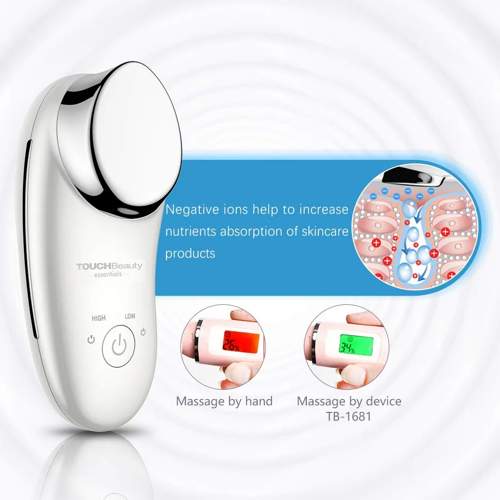 TOUCHBeauty Ultraschall-Gesichtsmassage, Gesichtsliftinggerät, ionische Gesichtsmassage Vibrationstiefenreinigung Anti-Falten, Gesichtsmassagegerät zur Hautpflege Gesichtsreiniger AG-1681A